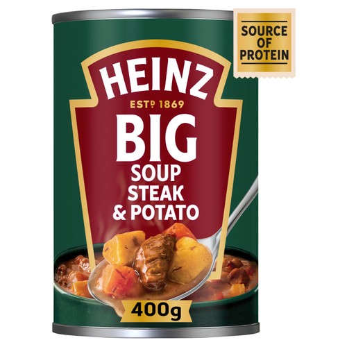 Heinz Steak & Potato Chunky Big Soup 400g (Pack of 2)