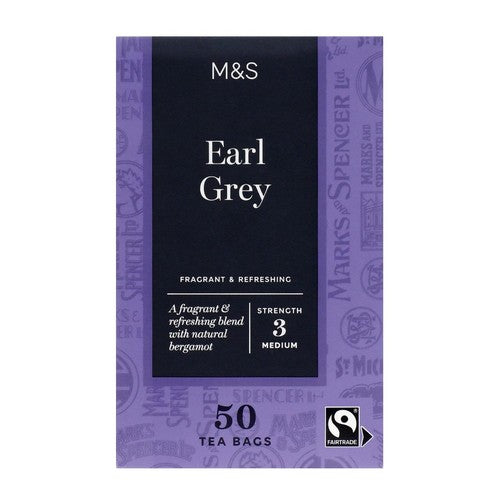 M&S Fairtrade Earl Grey Tea Bags 50's (Pack of 2)