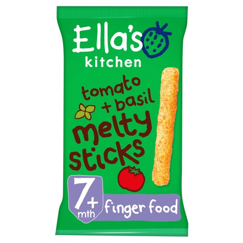 Ella's Kitchen Tomato & Basil Melty Sticks Baby Snack 7+ Months 16g (Pack of 3)