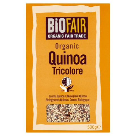 Biofair Organic Fair Trade Quinoa Tricolore 500g (Pack of 3)