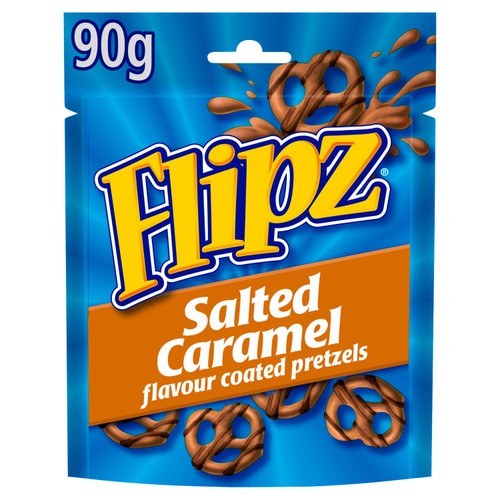 Flipz Salted Caramel Flavour Coated Pretzel 90g (Pack of 6)