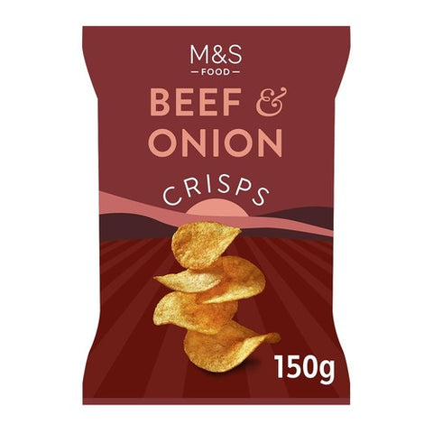 M&S Beef & Onion Crisps 150g (Pack of 3)