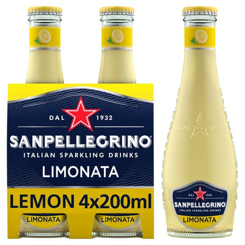 San Pellegrino Classic Taste Lemon Glass 4 x 200ml (Pack of 2)