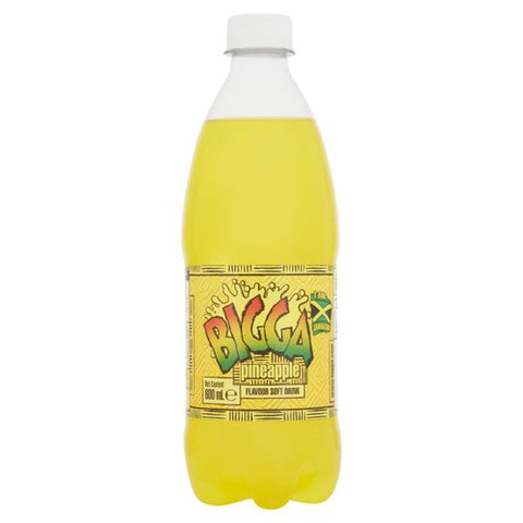 Bigga Pineapple Flavour Soft Drink 600ml (Pack of 2)