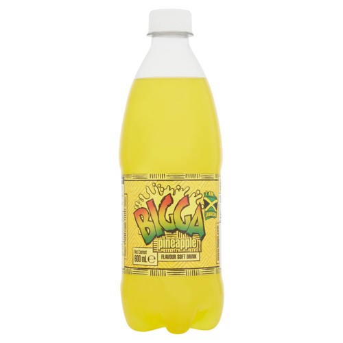 Bigga Pineapple Flavour Soft Drink 600ml (Pack of 2)