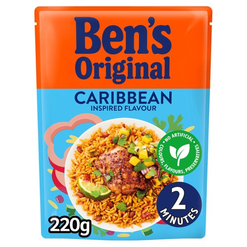 Ben's Original Caribbean Microwave Rice 220g (Pack of 2)