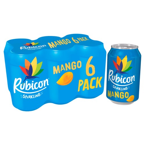 Rubicon Sparkling Mango 6 x 330ml (Pack of 2)