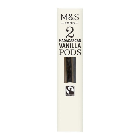 M&S Fairtrade Madagascan Vanilla Pods 2 's (Pack of 2)