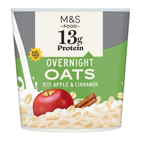 M&S Good Gut Apple & Cinnamon Overnight Oats 70g (Pack of 3)