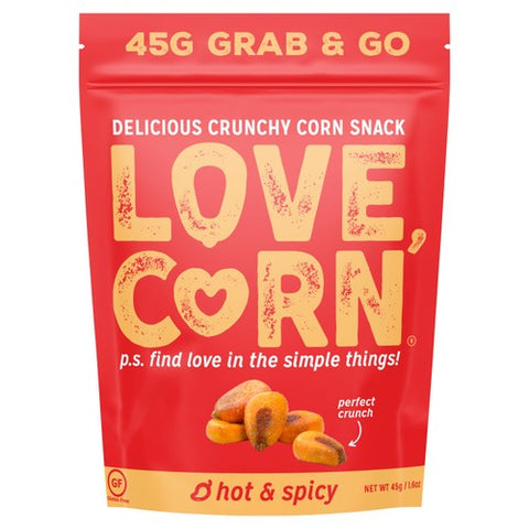 LOVE CORN Habanero Crunchy Corn 45g (Pack of 6)