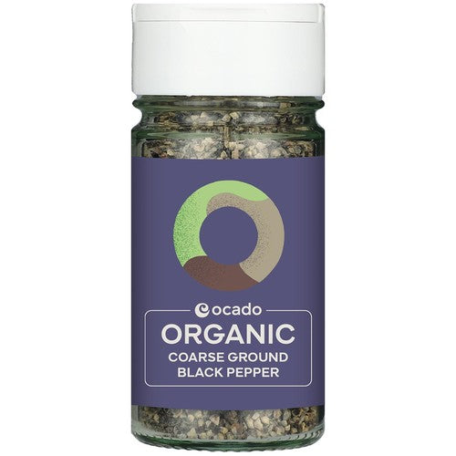 Ocado Organic Coarse Black Pepper 45g (Pack of 2)