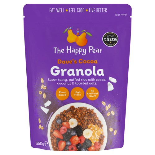 The Happy Pear Dave's Cocoa Granola 350g (Pack of 3)