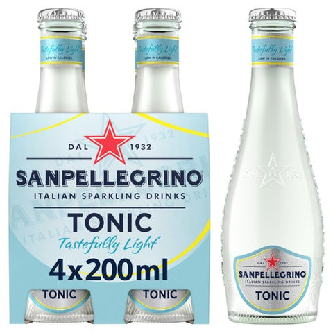 San Pellegrino Light Tonic Water Glass 4 x 200ml (Pack of 2)