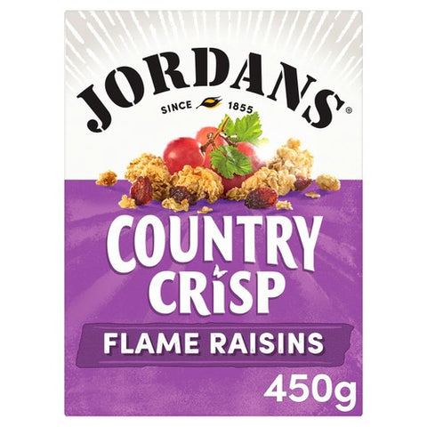 Jordans Country Crisp Flame Raisins Breakfast Cereal 450g (Pack of 3)