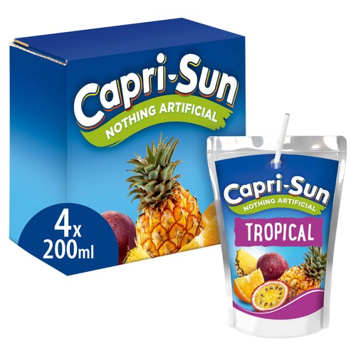 Capri Sun Tropical 4 x 200ml (Pack of 2)