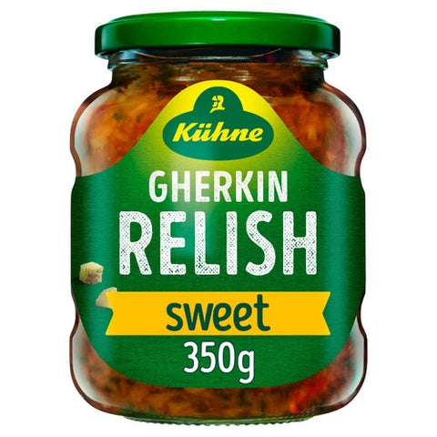 Kuhne Sweet Pickle Gherkin Relish 350g (Pack of 2)