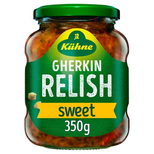 Kuhne Sweet Pickle Gherkin Relish 350g (Pack of 2)