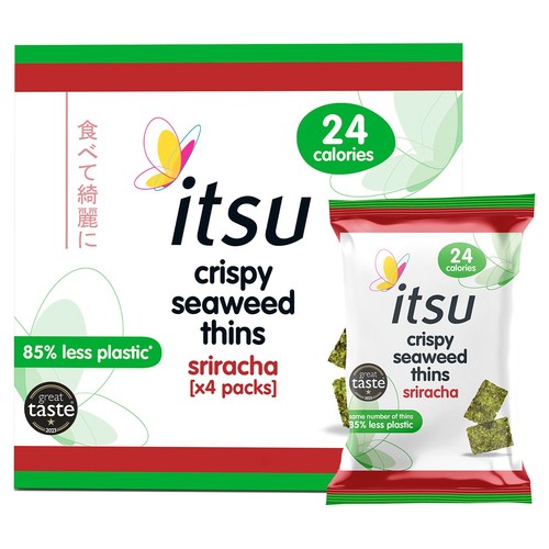 itsu Sriracha Seaweed Multipack 4 x 5g (Pack of 3)