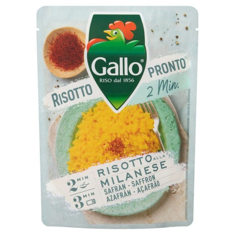 Riso Gallo Risotto Pronto Saffron 250g (Pack of 2)