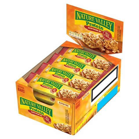 Nature Valley Protein Salted Caramel Nut Cereal Bars 12 x 40g (Pack of 3)