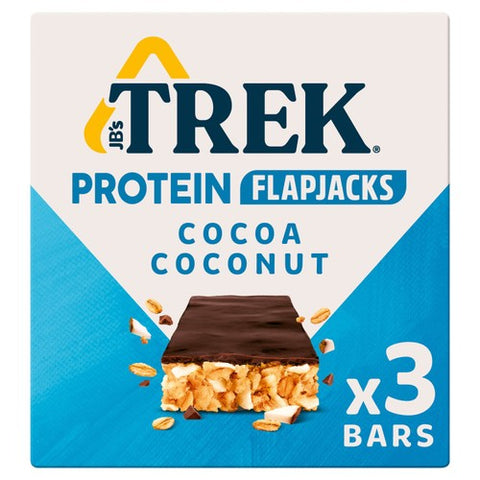 TREK Cocoa Coconut Protein Flapjacks Multipack 3 x 50g (Pack of 3)