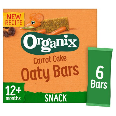 Organix Carrot Cake Soft Oaty Bars Multipack 12 months+, 6 x 23g (Pack 3)