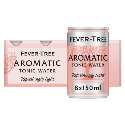Fever-Tree Light Aromatic Tonic Water Cans 8 x 150ml (Pack of 2)