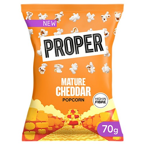 PROPERCORN Mature Cheddar Popcorn 70g (Pack of 6)