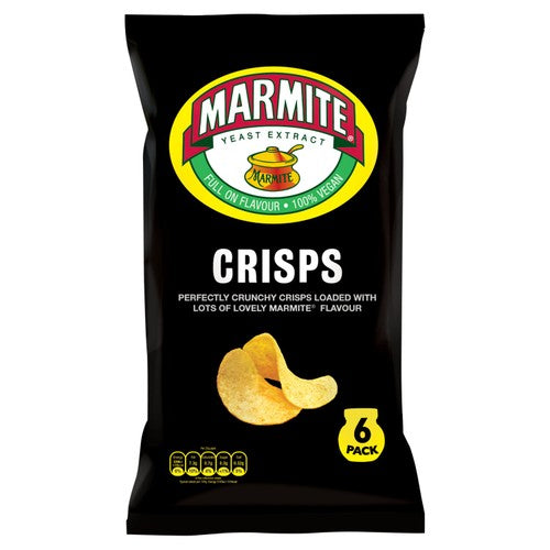 Marmite Crisps Multipack 6 x 25g (Pack of 3)