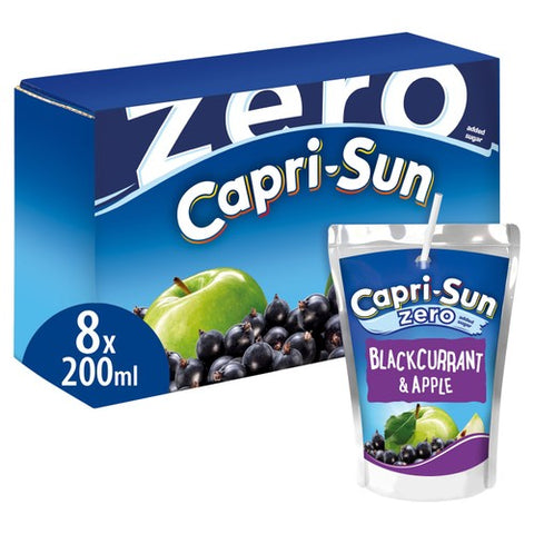 Capri Sun Zero Blackcurrant 8 x 200ml (Pack of 2)