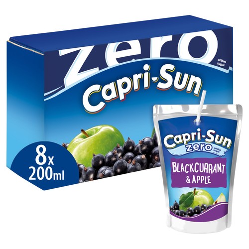 Capri Sun Zero Blackcurrant 8 x 200ml (Pack of 2)