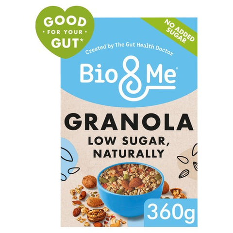 Bio&Me Granola Low Sugar, Naturally Gut-Loving Prebiotic 360g (Pack of 3)