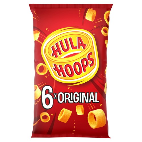 Hula Hoops Original Multipack Crisps Snacks 6 x 24g (Pack of 3)