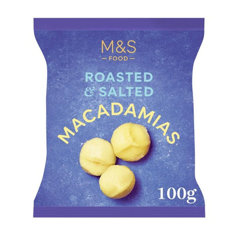 M&S Roasted & Salted Macadamia Nuts 100g (Pack of 3)
