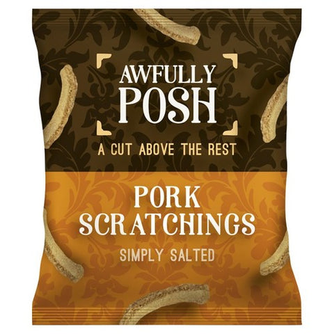 Awfully Posh Traditional Pork Scratching 40g (Pack of 6)