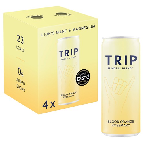 TRIP Mindful Blend Blood Orange Rosemary 4 x 250ml (Pack of 2)
