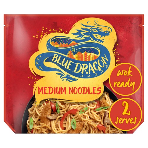 Blue Dragon Medium Wok Ready Noodles 300g (Pack of 3)