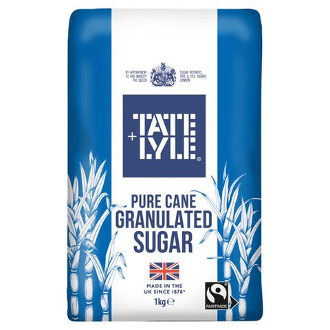 Tate & Lyle Fairtrade Granulated Sugar 1kg (Pack of 2)