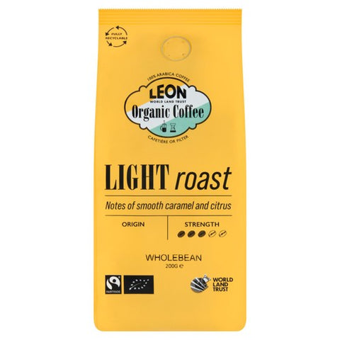 LEON Light Roast Coffee Beans 200g (Pack of 2)