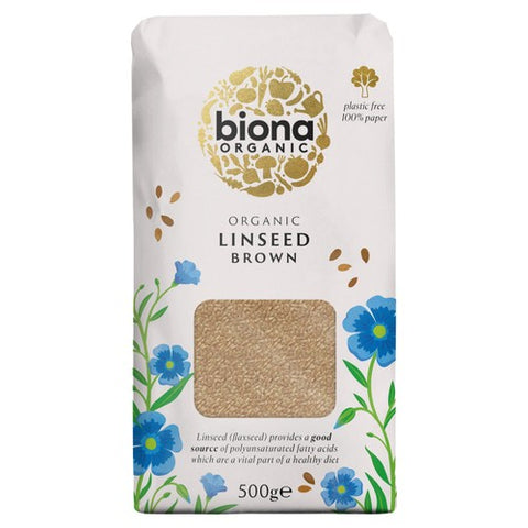 Biona Organic Linseed Brown 500g (Pack of 3)