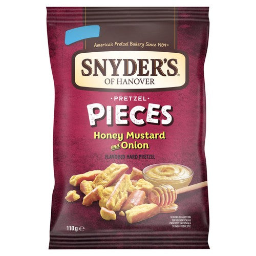 Snyder's Pretzel Pieces Honey Mustard & Onion 110g (Pack of 3)