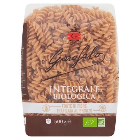 Garofalo Organic Whole Wheat Fusilli Dry Pasta 500g (Pack of 3)