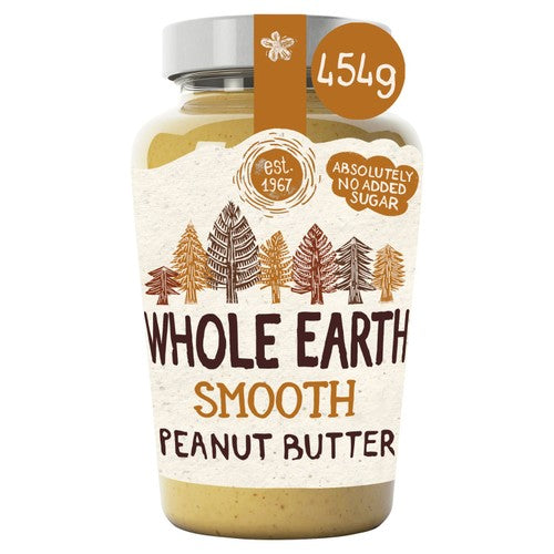 Whole Earth Smooth Peanut Butter 454g (Pack of 2)
