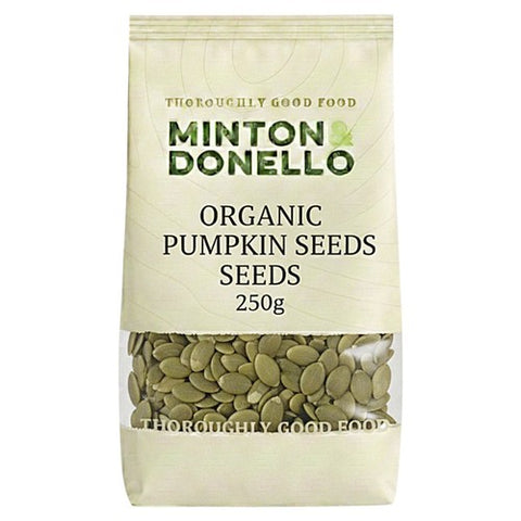 Minton & Donello Organic Pumpkin Seeds 250g (Pack of 3)