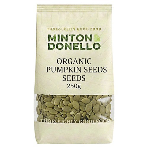 Minton & Donello Organic Pumpkin Seeds 250g (Pack of 3)