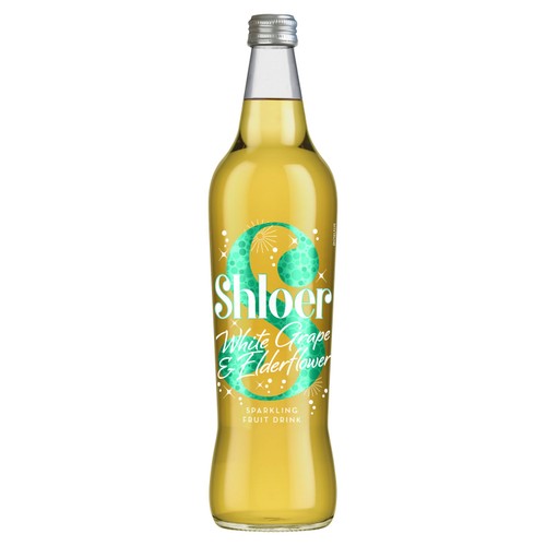 Shloer White Grape & Elderflower Sparkling Juice Drink 750ml (Pack of 2)