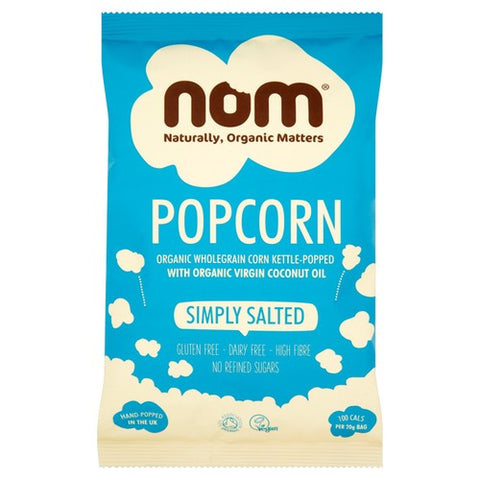 Nom Organic Simply Salted Popcorn 20g (Pack of 6)