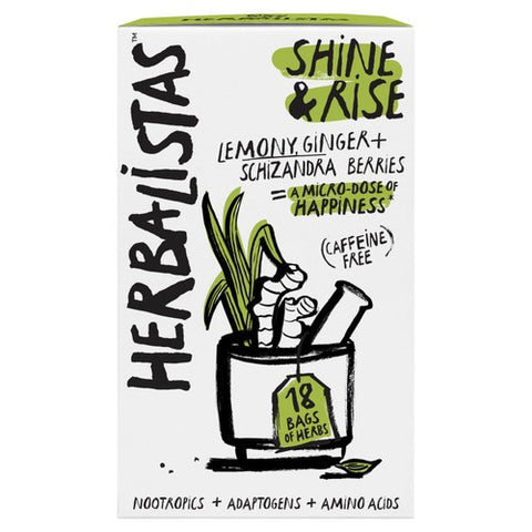 Herbalistas Shine Rise with Lemongrass, Ginger Schizandra 18's (Pack 3)