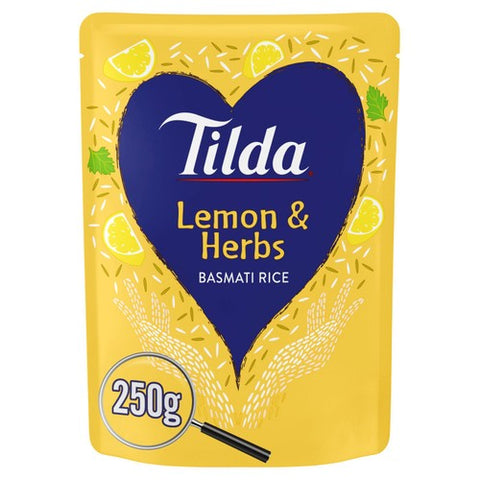 Tilda Microwave Lemon & Herbs Basmati Rice 250g (Pack of 2)
