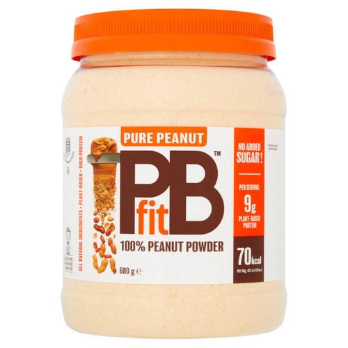 PBfit Pure Peanut Powder - 9g Plant Based Protein and 82% Less Fat (Pack of 3)